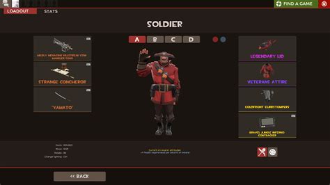 Soldier tf2 cosmetic loadouts - Soldier's stash Cuban bristle Crisis Blizzard Battler Cosmetics in this loadout. War pig (team spirit) Coldsnap coat. Coldfront curbstompers. Airforce Operator …